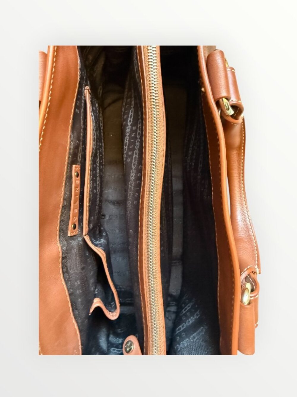 Celine Leather Boogie Bag Cognac Brown - Picture 6 of 7